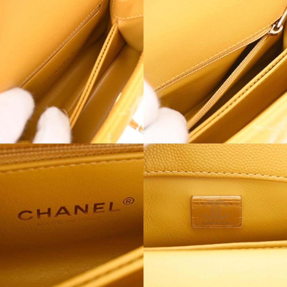 CHANEL Chanel matelasse XXS yellow AS2215 ladies caviar skin bag - Picture 11 of 12